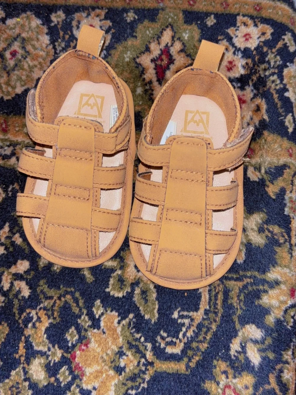 Kids Tan Leather Fisherman Sandals